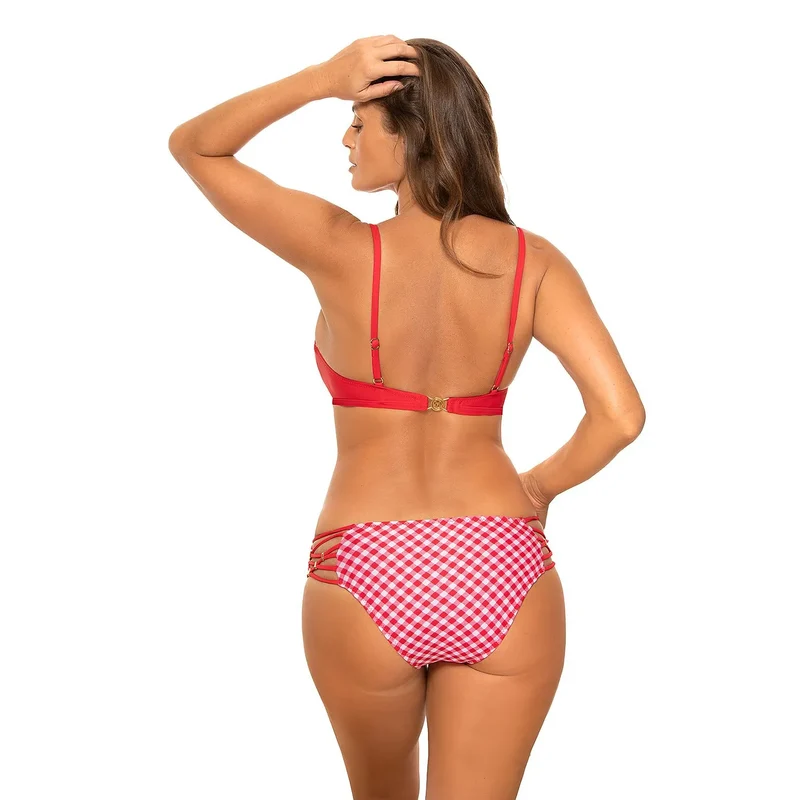 Maillot de bain deux pièces push-up sans fermeture renforcé Carvico Tessuti elasthanne polyamide taille ajustable bretelles réglables plage piscine