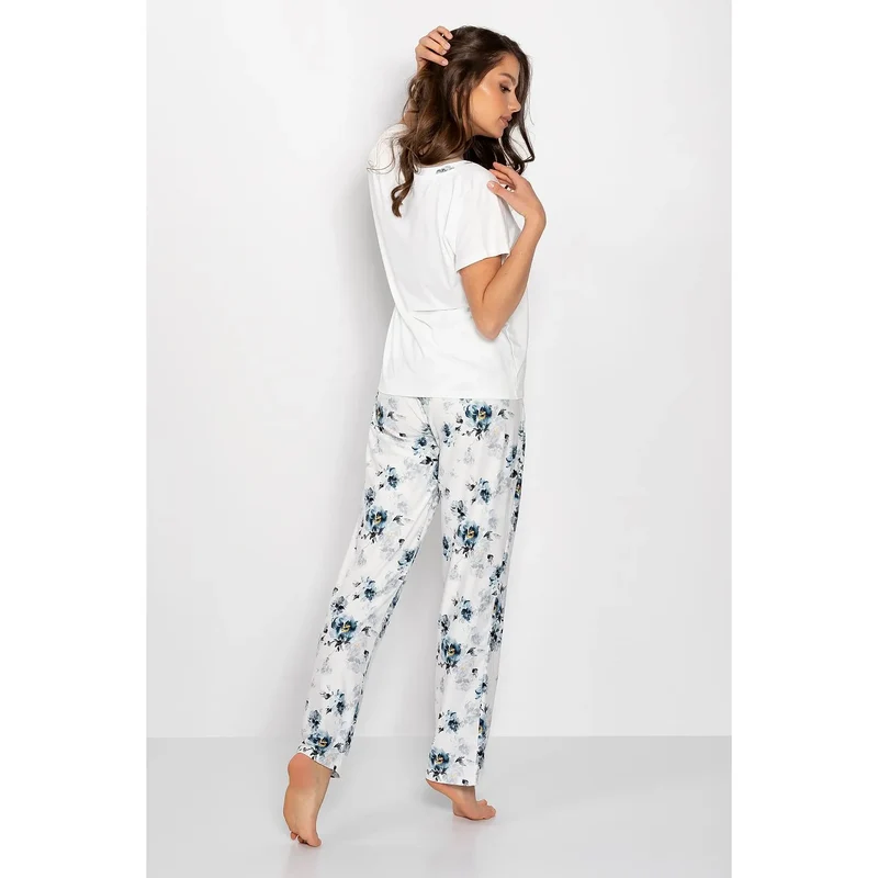 Pyjama sexy ladies model 164679 Momenti Per Me lingerie élégante en polyester 100 % Taille S M L XL Nœud décoratif floral NUIT détente intimité
