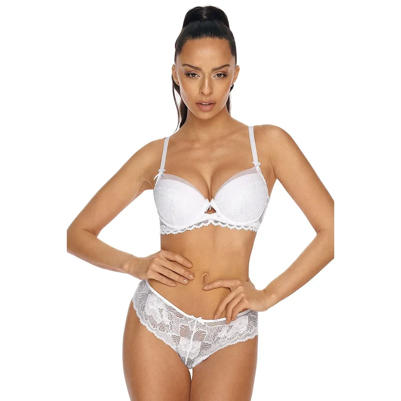 Culotte dentelle blanche motif floral nœud satin lingerie érotique femmes taille basse elasthanne polyamide coton lingerie intime sexy