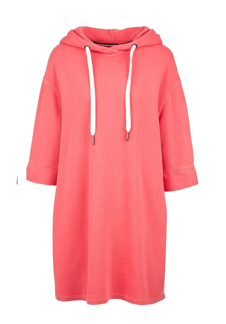Felpa Lunga Donna Con Cappucio