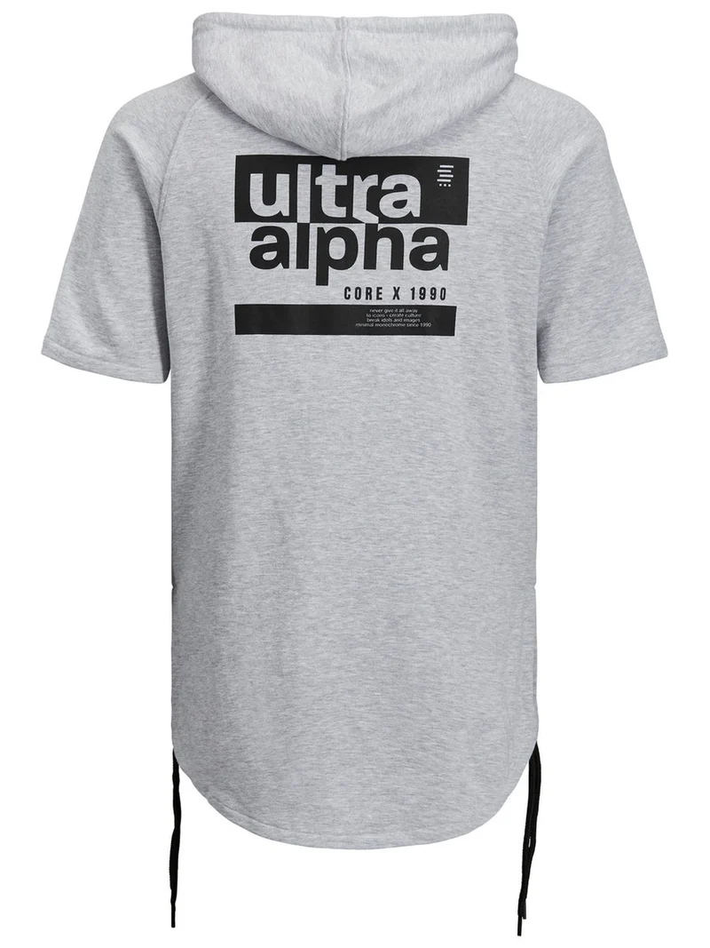 Felpa Uomo Lunga Con Cappuccio M/C