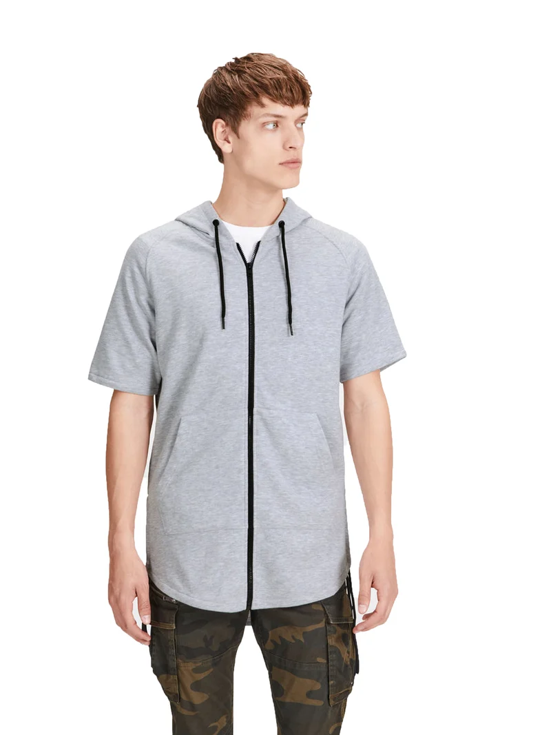Felpa Uomo Lunga Con Cappuccio M/C