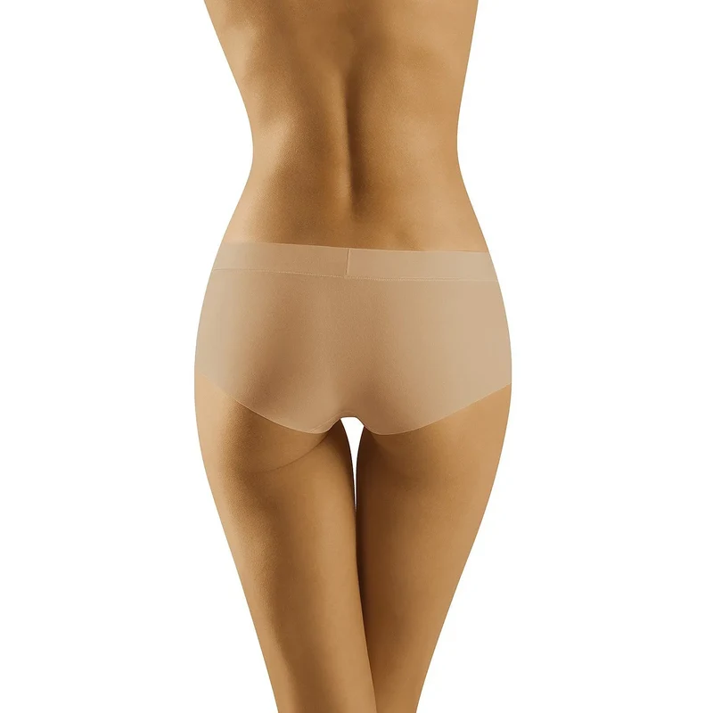 culotte invisible taille basse soyeuse confortable polyamide elasthanne microfibre respirante séchage rapide sans coutures lisse beige maintien élastique discrète quotidienne