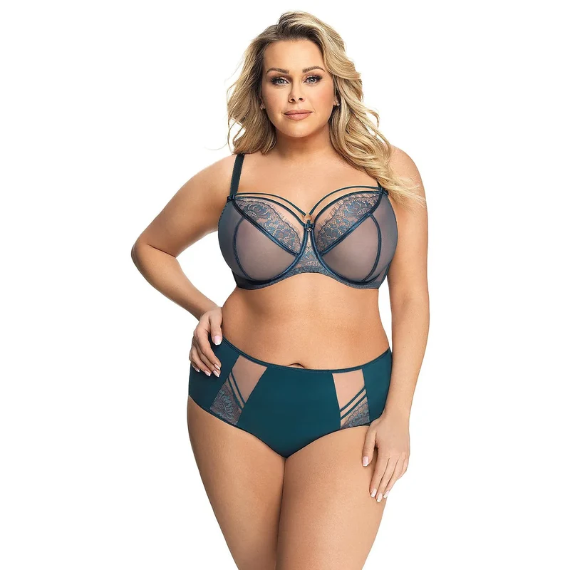 Soutien-gorge Gorsenia Paradise K496 155343 lingerie élégante maille dentelle bleu canard ajustement parfait maintien optimal