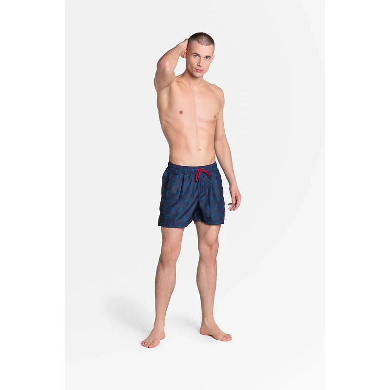 Slip de bain hommes confortables tendance Henderson 152958 tissu séchage rapide poches design marine polyester 100 %