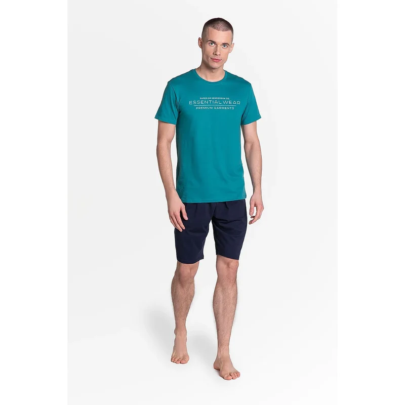 Pyjama homme élégant Henderson Premium confortable coton couleur calme lingerie sexy couple détente relaxation