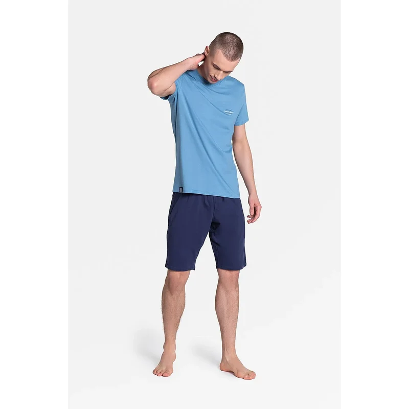 pyjama coton doux respirant femme ensemble short haut manches courtes col V élastique taille M L XL hypoallergénique confortable élégant