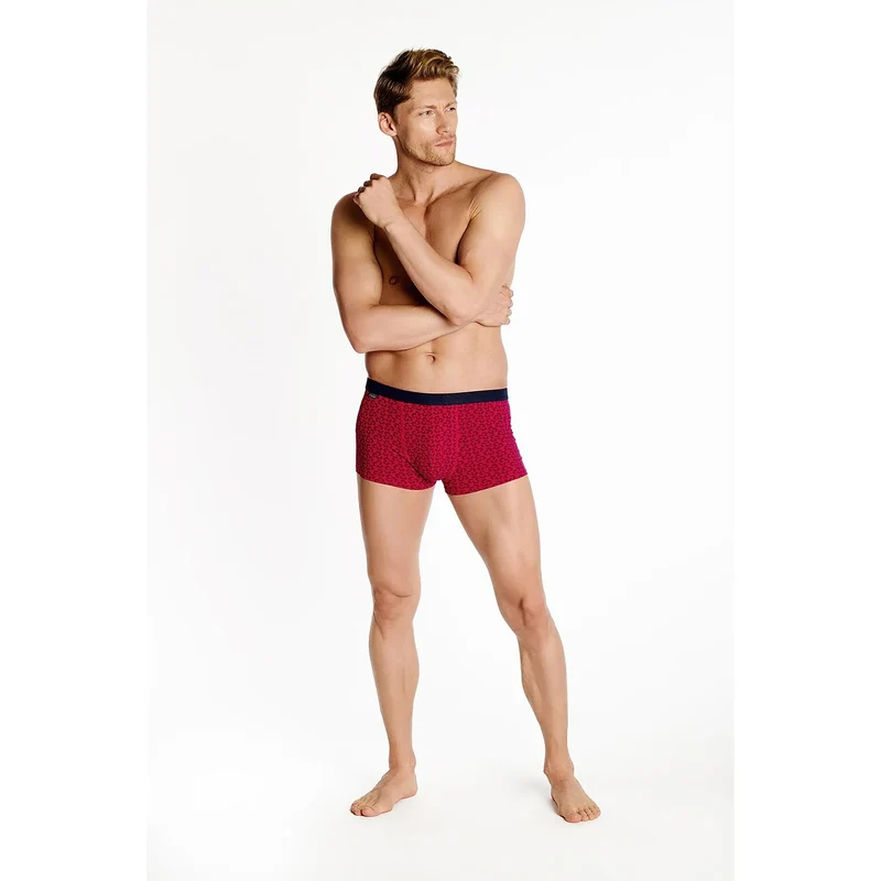boxer homme sportif coupe ajustée ceinture élastique coton élasthanne respirant doux maintien soutien imprimé gris élégant