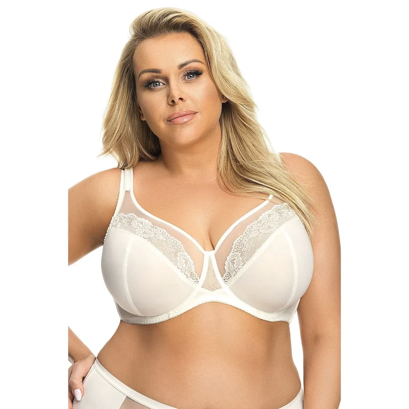 Soutien-gorge crème dentelle soutien optimal poitrines moyennes grandes occasions spéciales