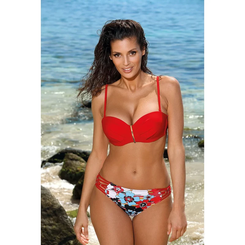 Maillot de bain deux pièces élégant Marko 143780 push-up bandeau rembourré motifs sexy soutien optimal vacances