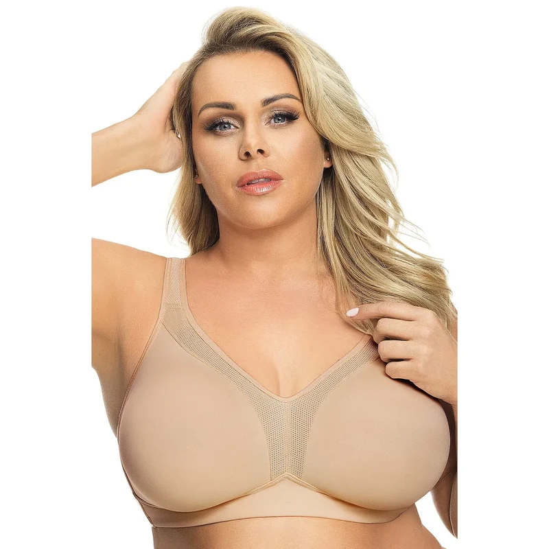 Soutien-gorge sans armature Gorsenia 150351 lingerie nude confort maintien optimal large tailles sport bien-être intime