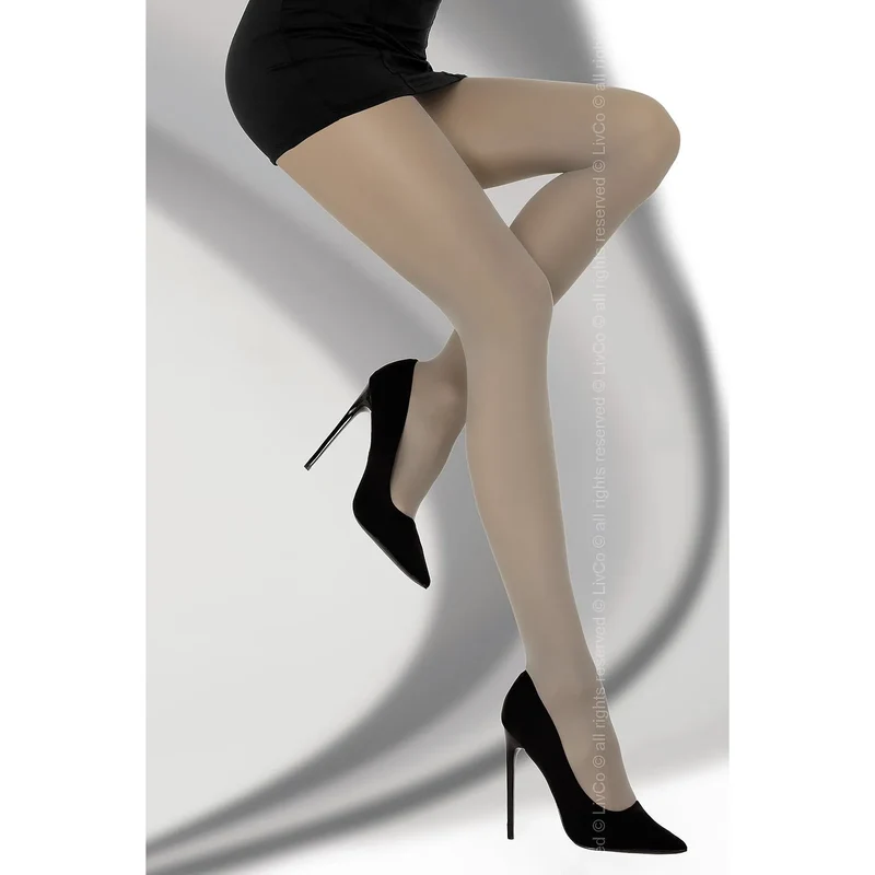 Collants femme élégants Livia Corsetti 40 deniers noirs beiges soirée confortabilité