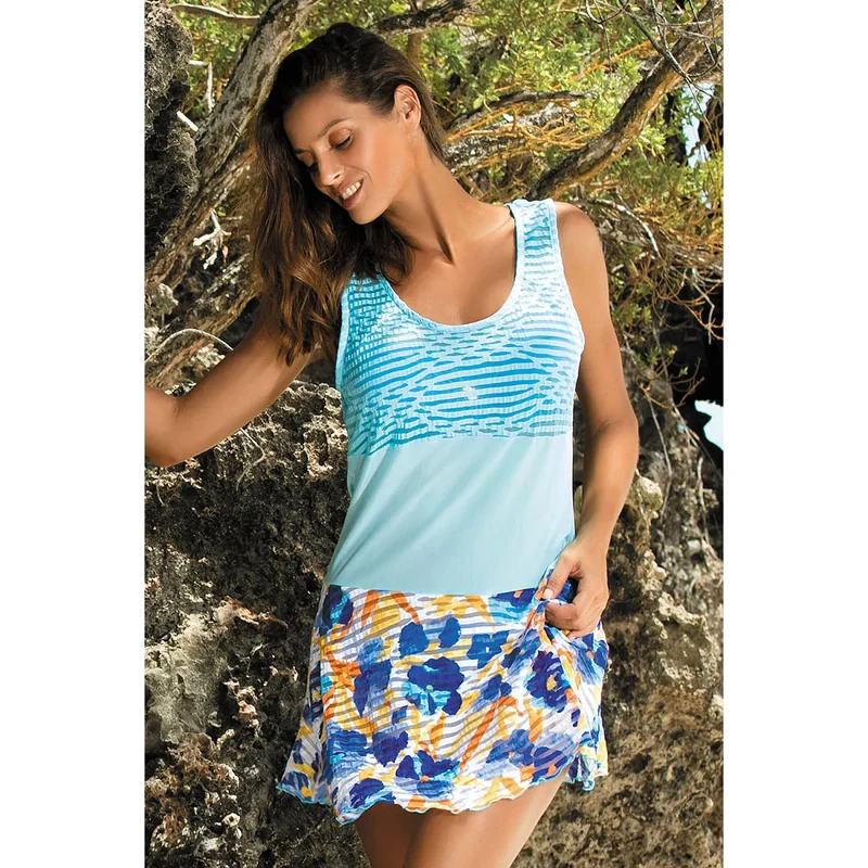Tunique plage sexy femme bretelles tissu italien transparent couleurs été