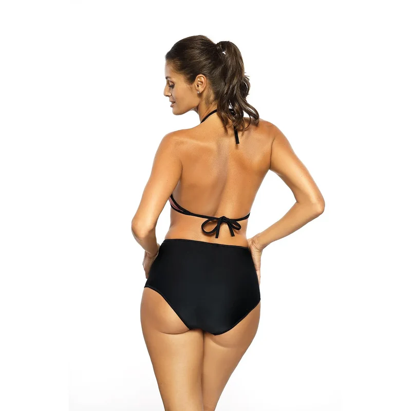 Maillot bain deux pièces scintillant Marko modèle 143629 tissu italien nacré métallique maintien rembourré dos goutte culotte taille haute