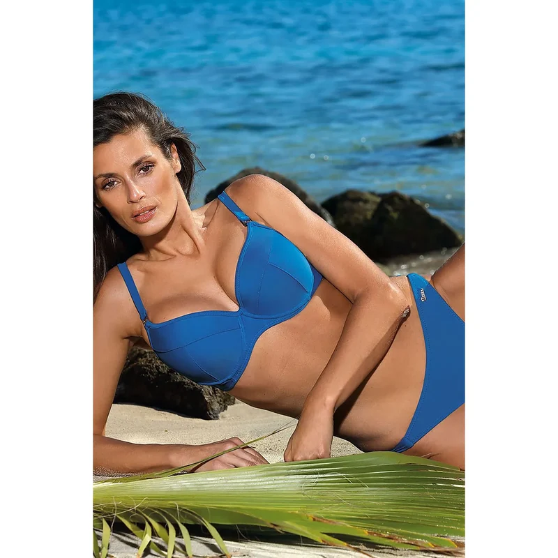maillot deux pièces bikini classique soutien gorge armatures bonnets rembourrés réglables bretelles tissu italien lisse durable maintien optimal