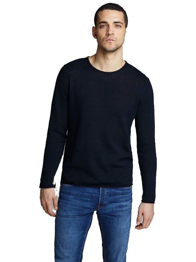 Pullover In Misto Lino Uomo Premium