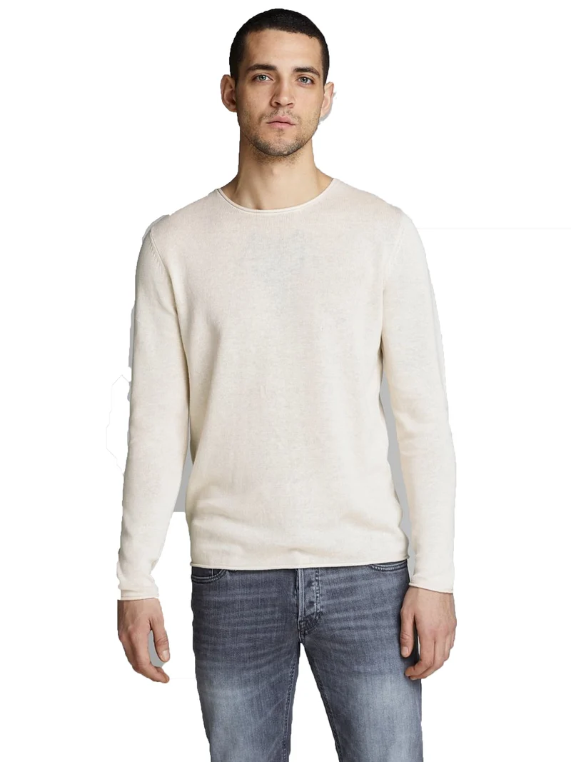 Pullover In Misto Lino Uomo Premium