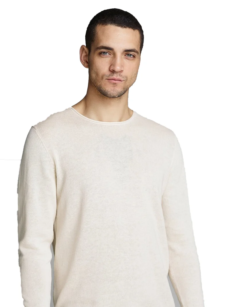 Pullover In Misto Lino Uomo Premium