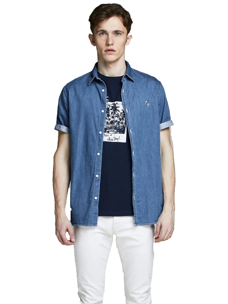 Camicia Uomo Denim M/C