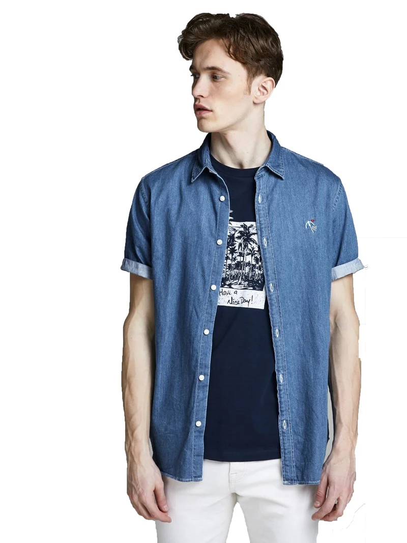 Camicia Uomo Denim M/C