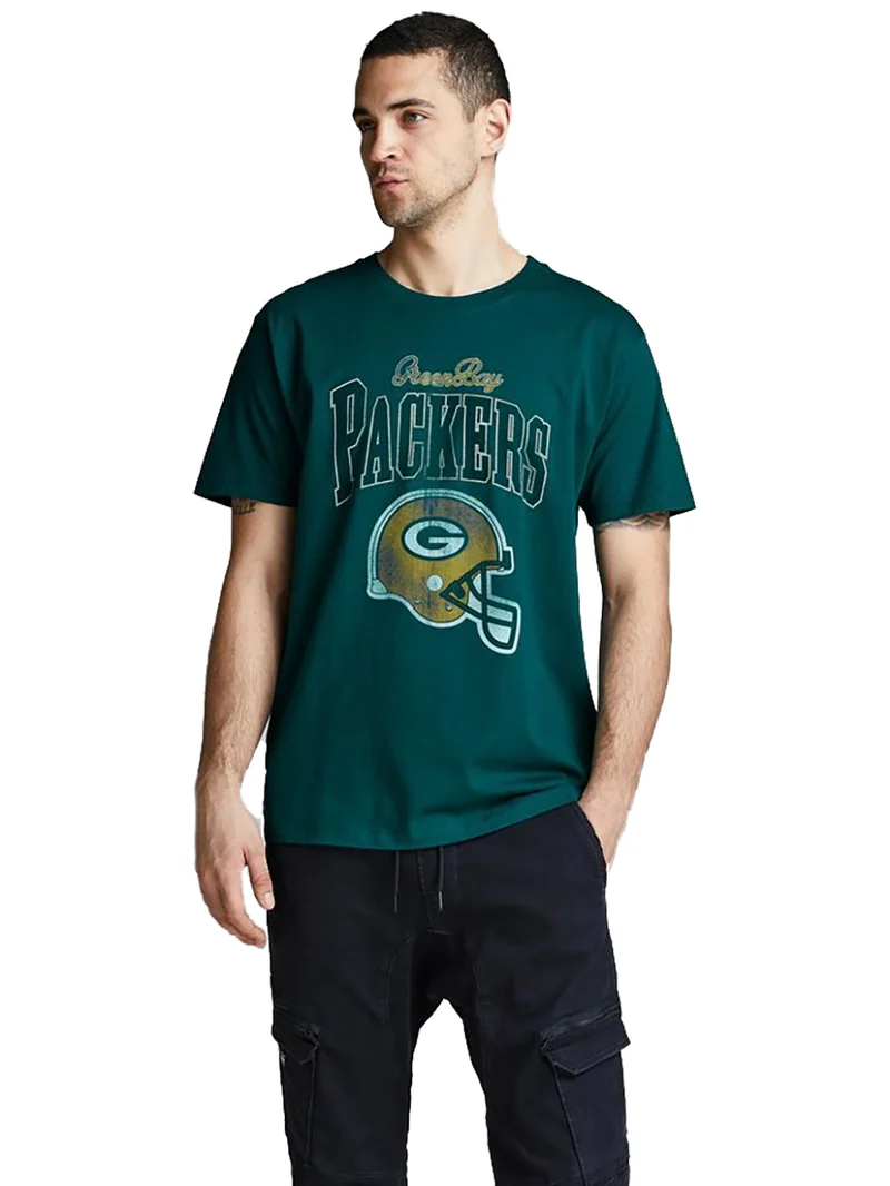 T-Shirt Uomo con Stampa Football Americano