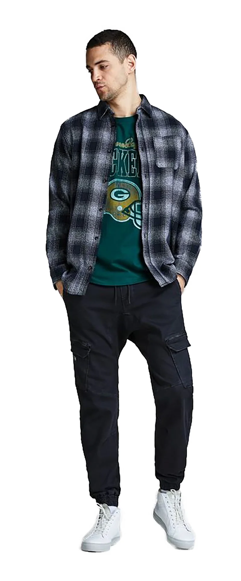 T-Shirt Uomo con Stampa Football Americano