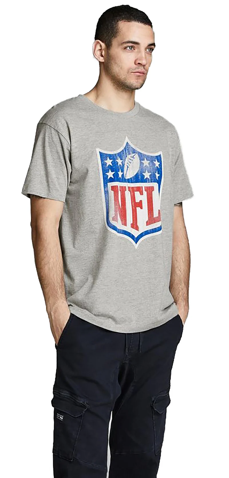 T-Shirt Uomo con Stampa Football Americano