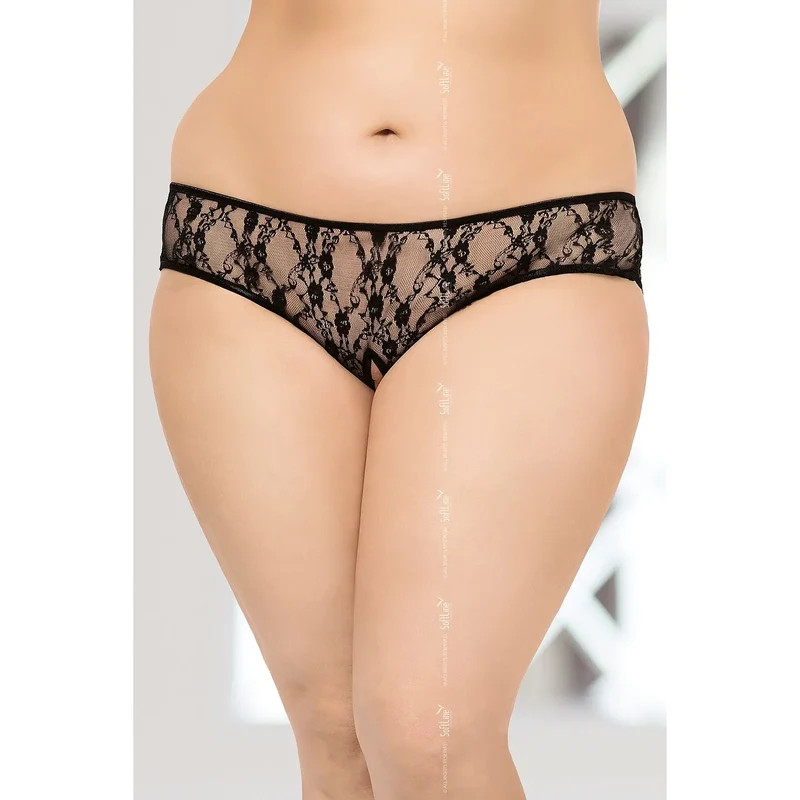 String grande taille découpe fesses polyamide doux résistant confortable sophistiqué sexy sculptant noir XL XXL XXXL