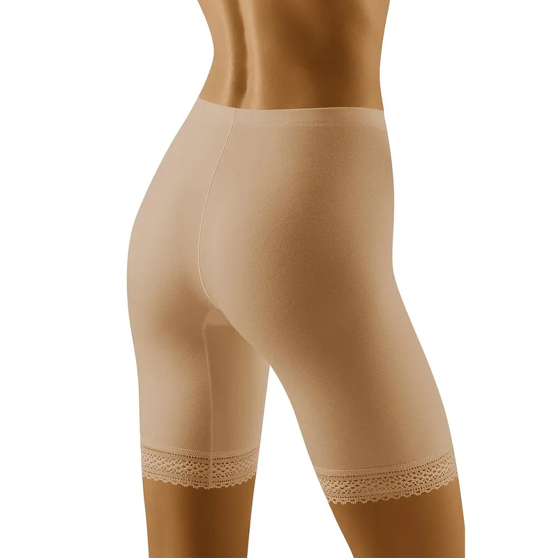 Slip bermuda ajusté antiirritations micromodal respirant dentelle délicate douceur maintien silhouette élégant discret beige confortable quotidien protection extensible