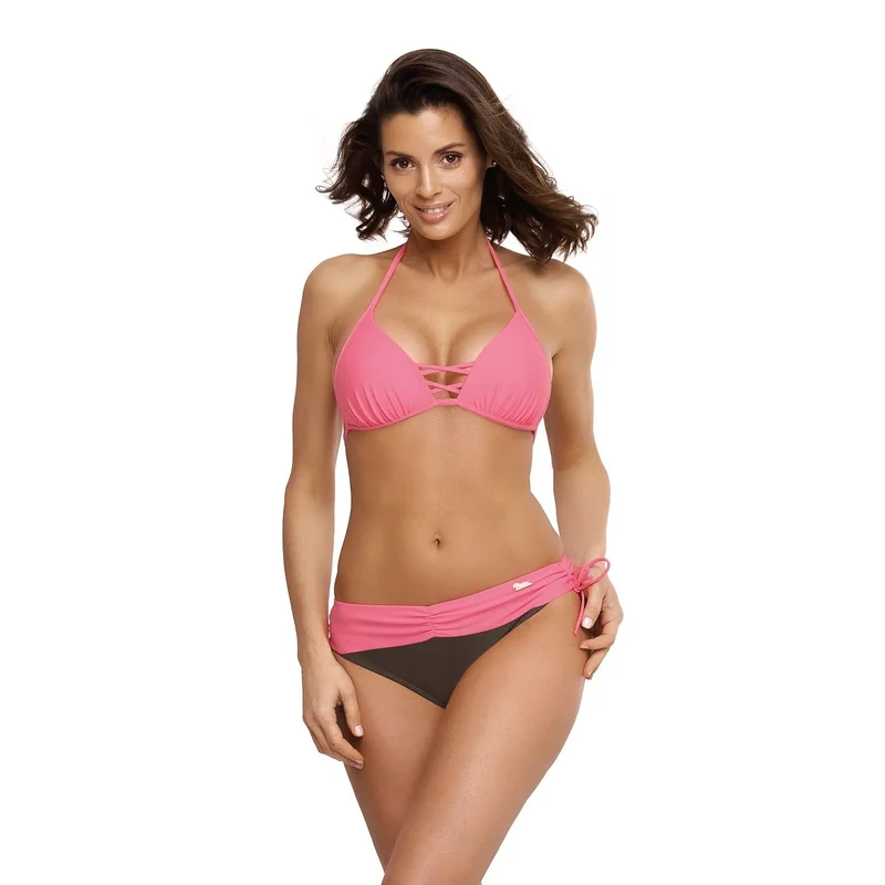 maillot bain deux pièces mousse tissu italien haute qualité bonnets rembourrés rehaussants bretelles ajustables culotte liens décoratifs maintien optimal