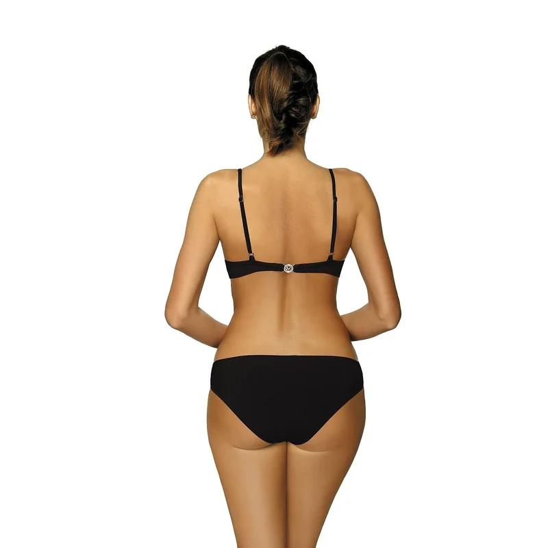 maillot bain deux pièces sexy résille exotique rembourrés bonnets armature soutien galbant bretelles réglables fermeture boucle élastique tissu italien extensible