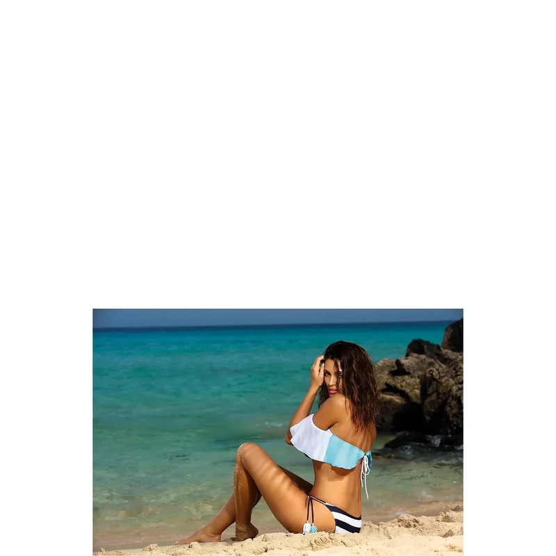 top tendance été cubain multifonctionnel plage baignade sans armature aérien sexy confortable extensible ajustable dos maintien élastique polyamide élasthanne bleu