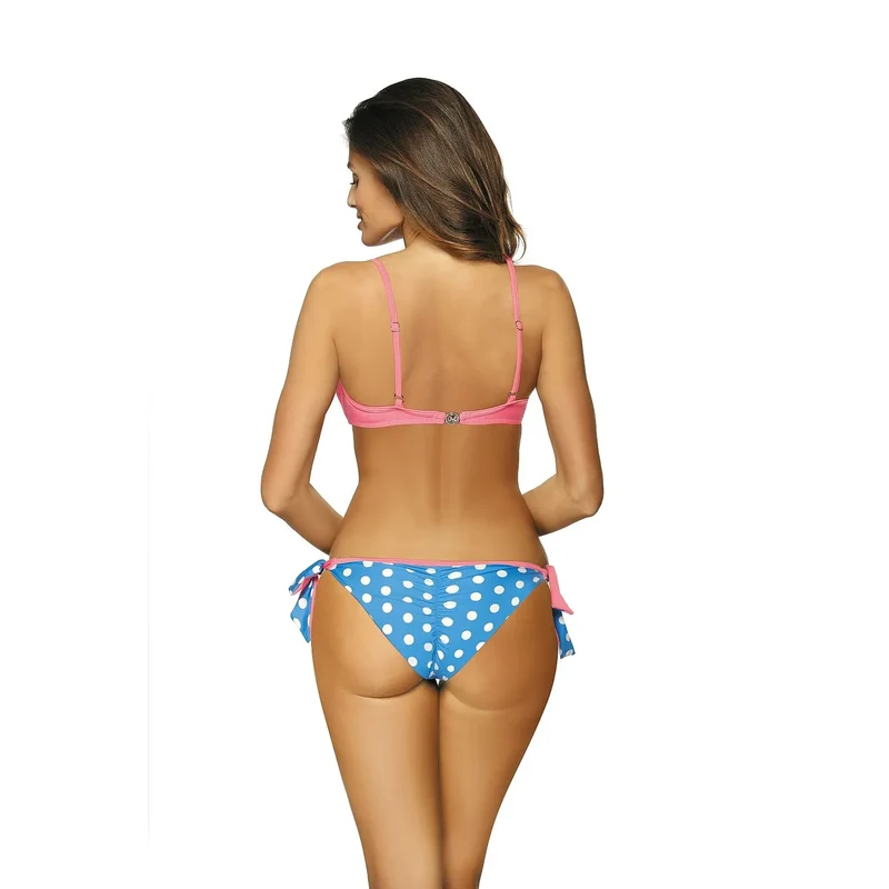 Maillot de bain deux pièces soutien-gorge push-up pois tissu italien tropical femmes petites poitrines Marko 112255