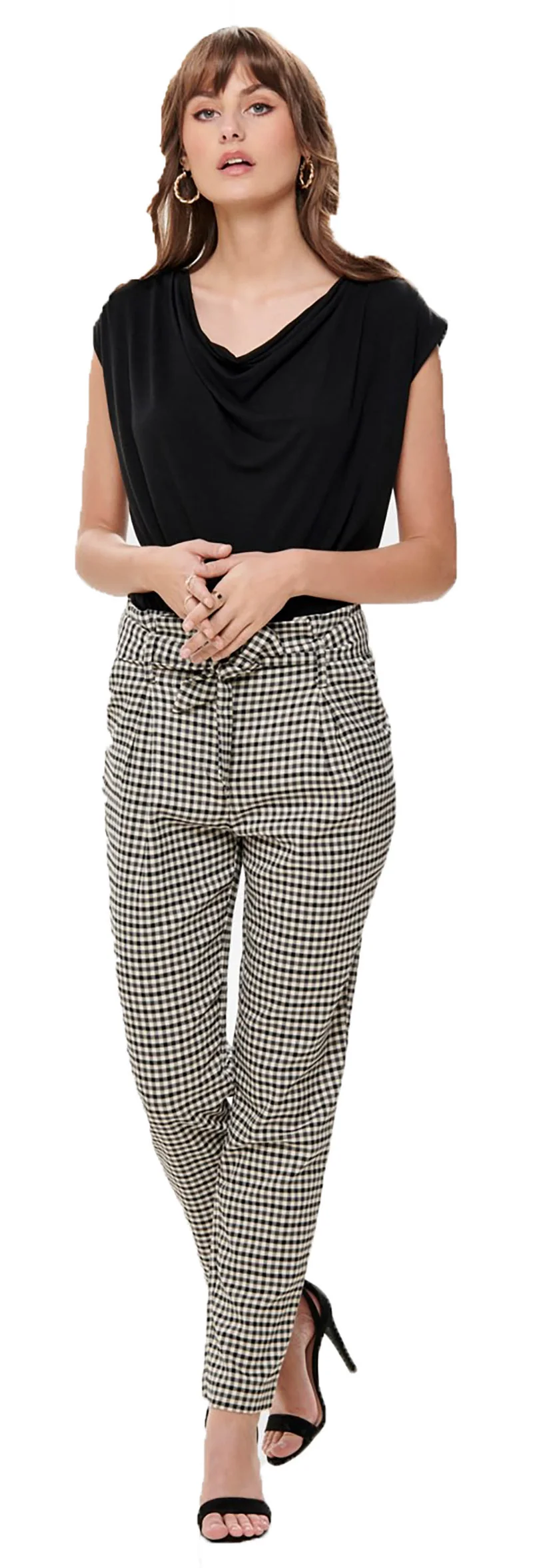 Pantaloni Donna Onlena Check