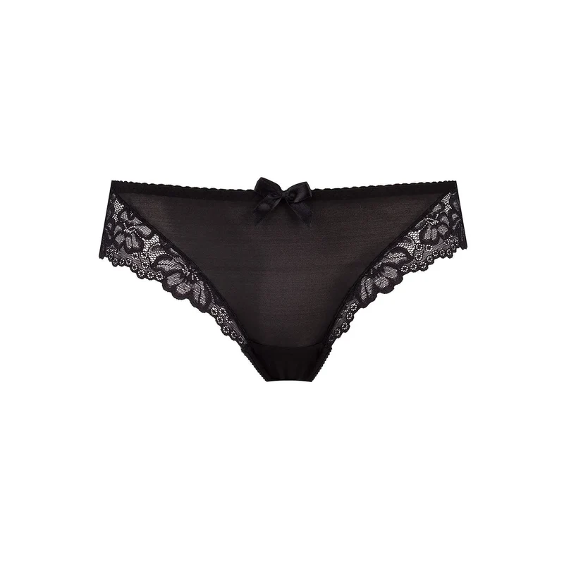 strings féminins tricot brillant dentelle délicate noeud satin raffiné tailles 36 38 40 42 noir élégant