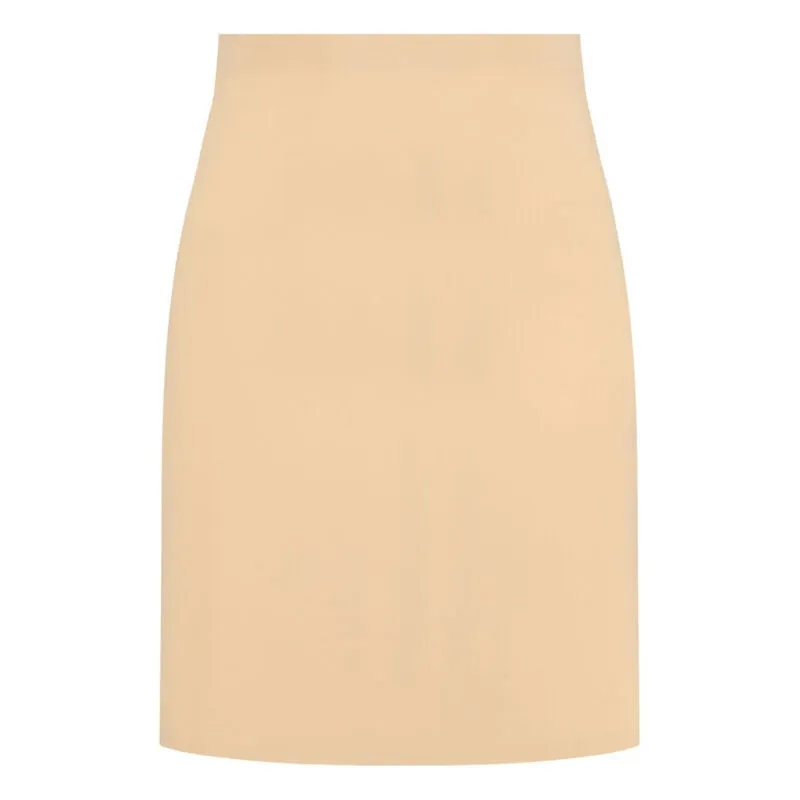 jupe invisible taille haute contrôle léger microfibre beige ajustée seconde peau gainante discrète silhouette lisse confortable extensible maintien tailles multiples