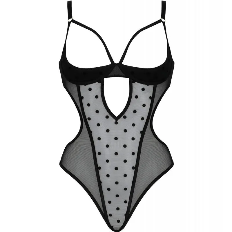 body sensuel noir Marina Passion bonnets ouverts armatures lingerie européenne bretelles réglables soutien optimal confort ajustement