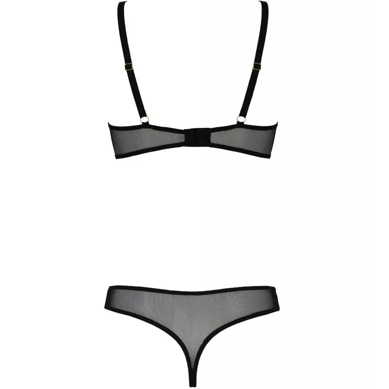 body sensuel noir Marina Passion bonnets ouverts armatures lingerie européenne bretelles réglables soutien optimal confort ajustement