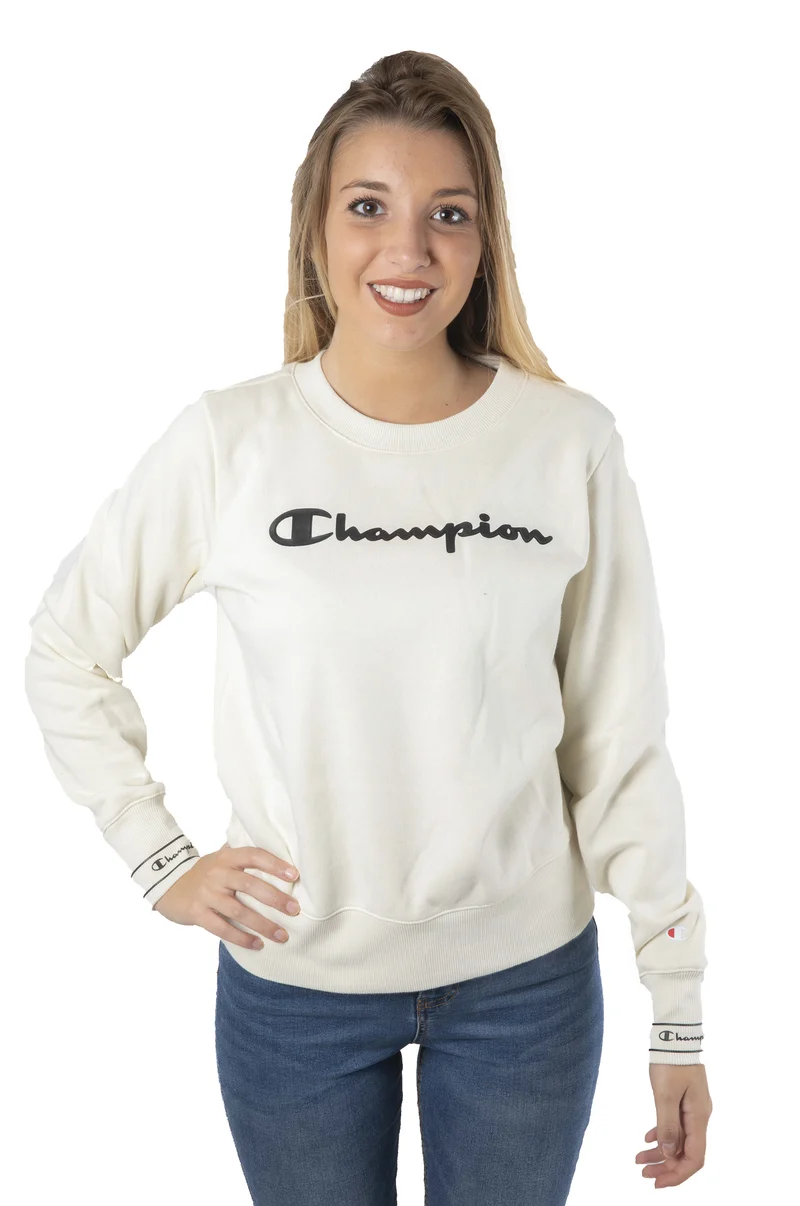 Felpa Donna W American Girocollo