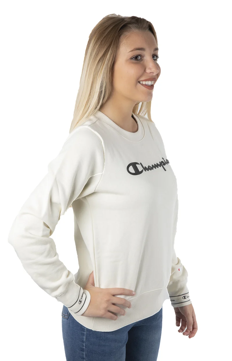 Felpa Donna W American Girocollo