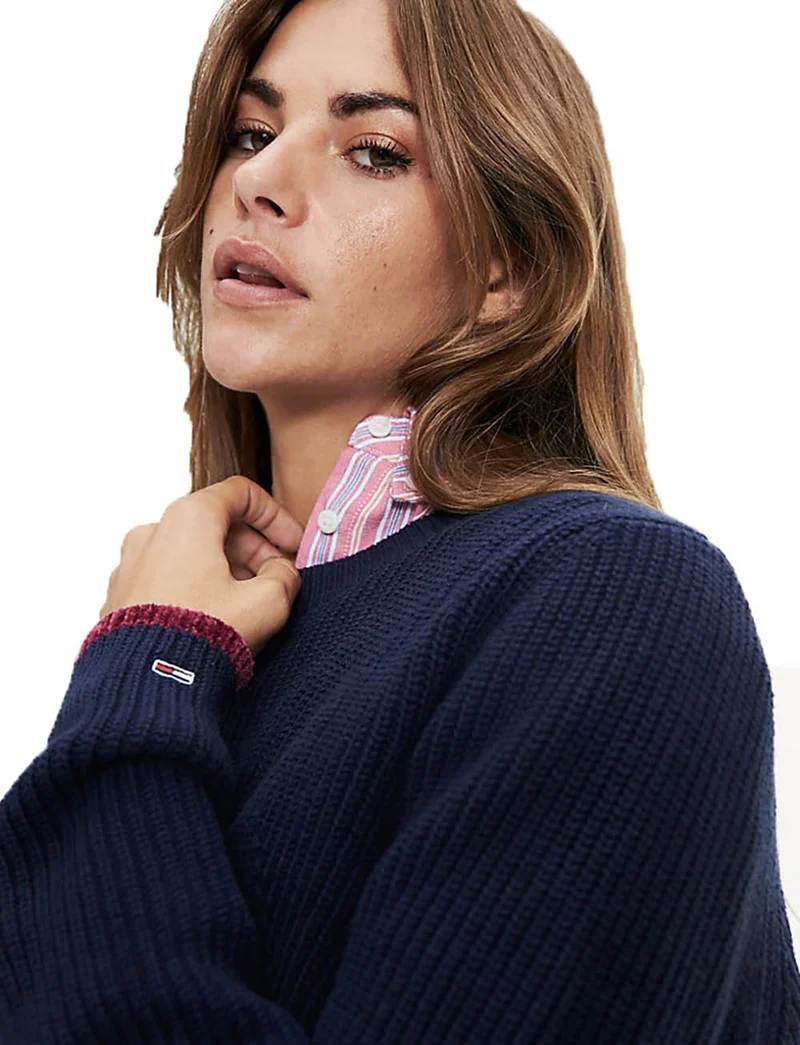 Maglione Donna Side Slit Crew Sweater