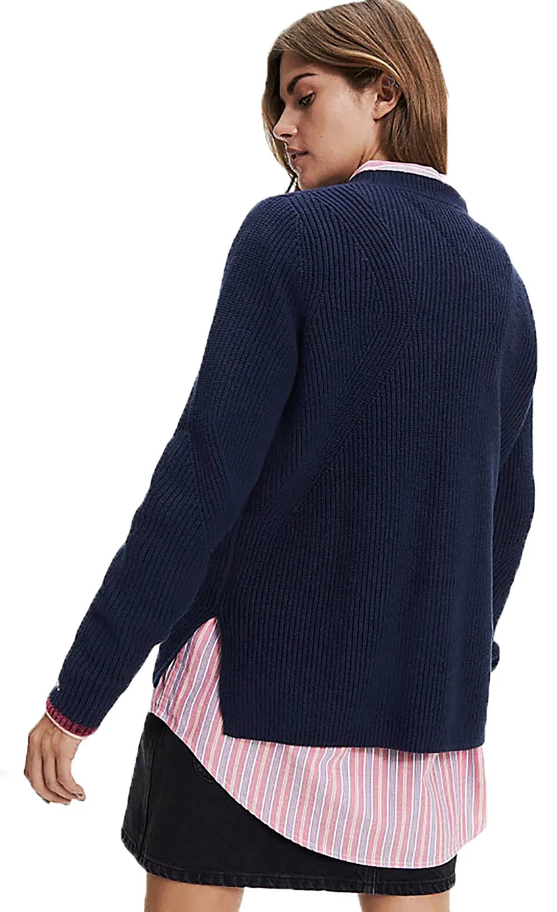 Maglione Donna Side Slit Crew Sweater
