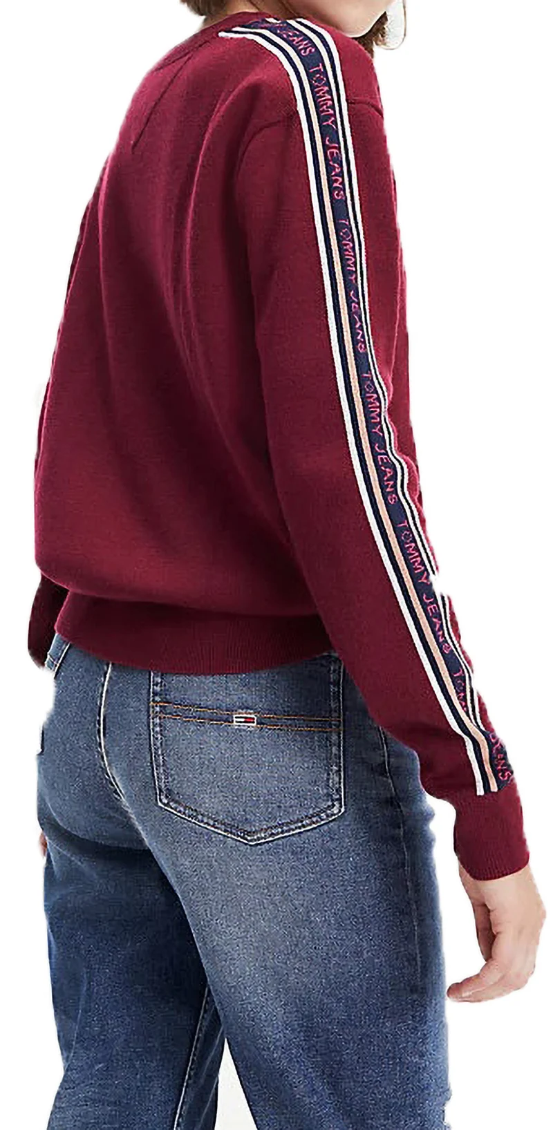 Maglione Donna Solid Tape Detail Sweater