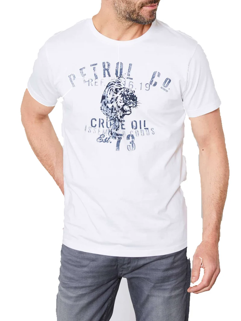 T-shirt Uomo con Stampa Tigre