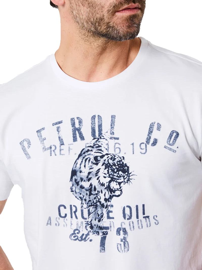 T-shirt Uomo con Stampa Tigre