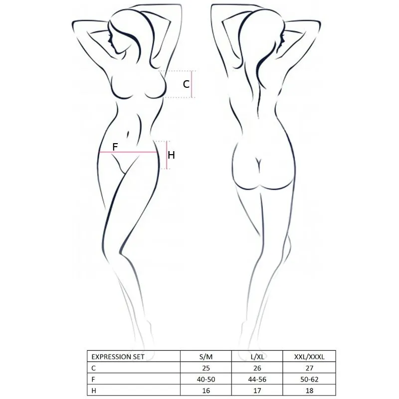 Passion ensemble lingerie noire sexy polyester élasthanne extensible confortable maintien soutiengorge jupe string taille S M Europe
