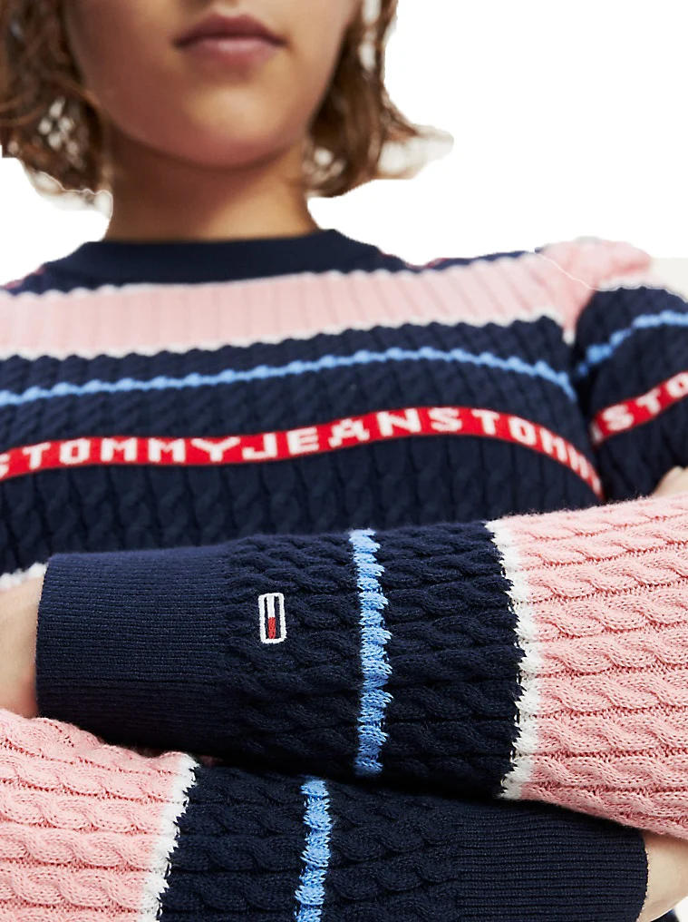 Pullover Donna Stripe Cable