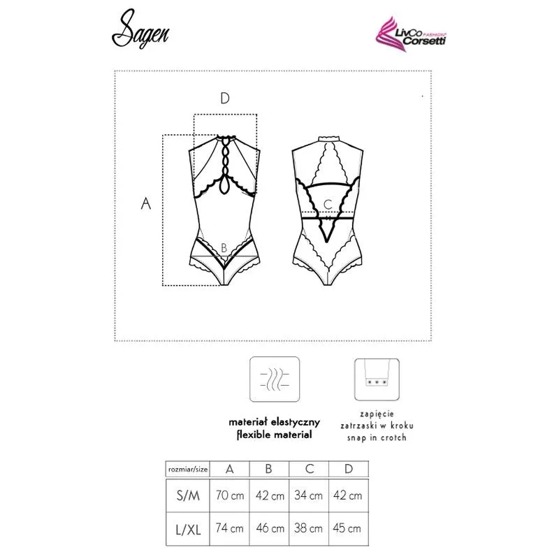 body dentelle noire transparente femme sexy élégant sophistiqué découpes sensuelles dos nu ceinture taille boutons brillants maille extensible confort sculptant