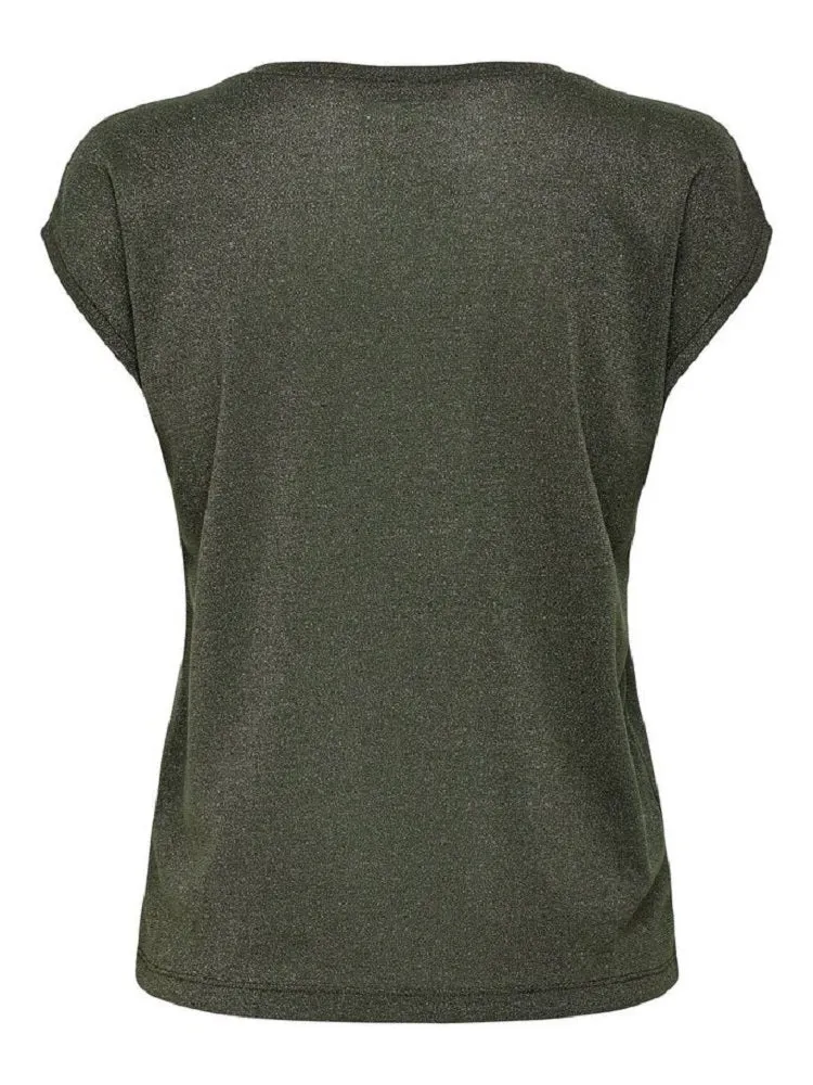 Top Donna V Neck Lurex