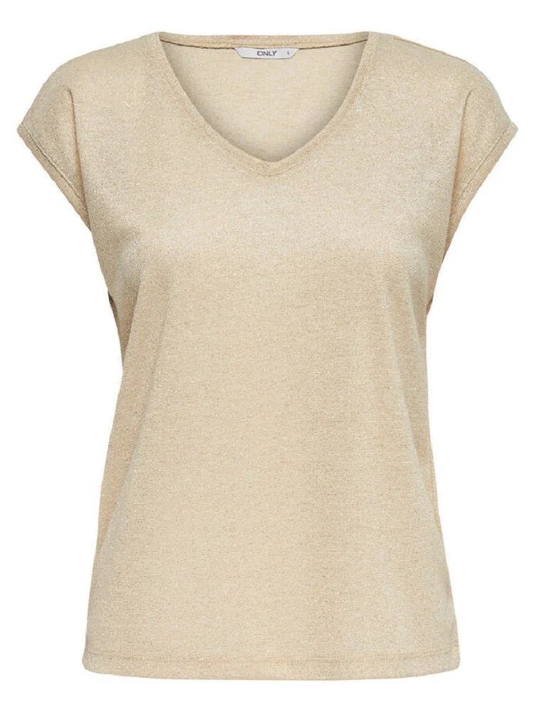 Top Donna V Neck Lurex